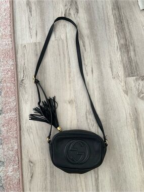 Gucci Leather Crossbody Bag with Tassel